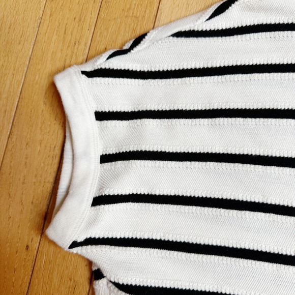 Madewell Relaxed V Neck Striped Polo Sz S - Picture 6 of 16